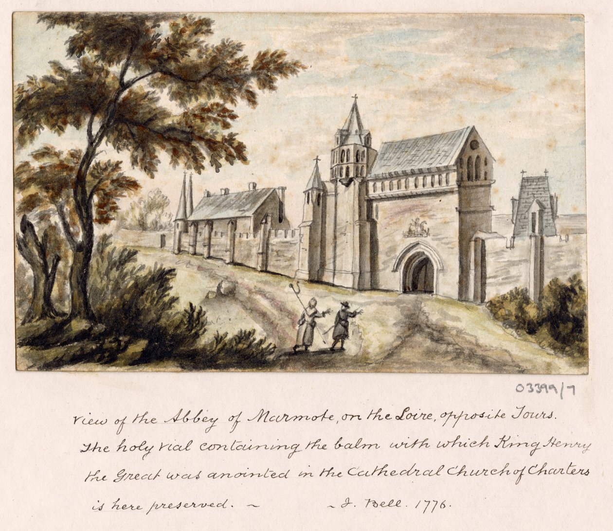 Cykl szkiców, widoków w Wielkiej Brytanii, na kontynencie iw Ameryce 1772-1778 (akwarela) autorstwa British School