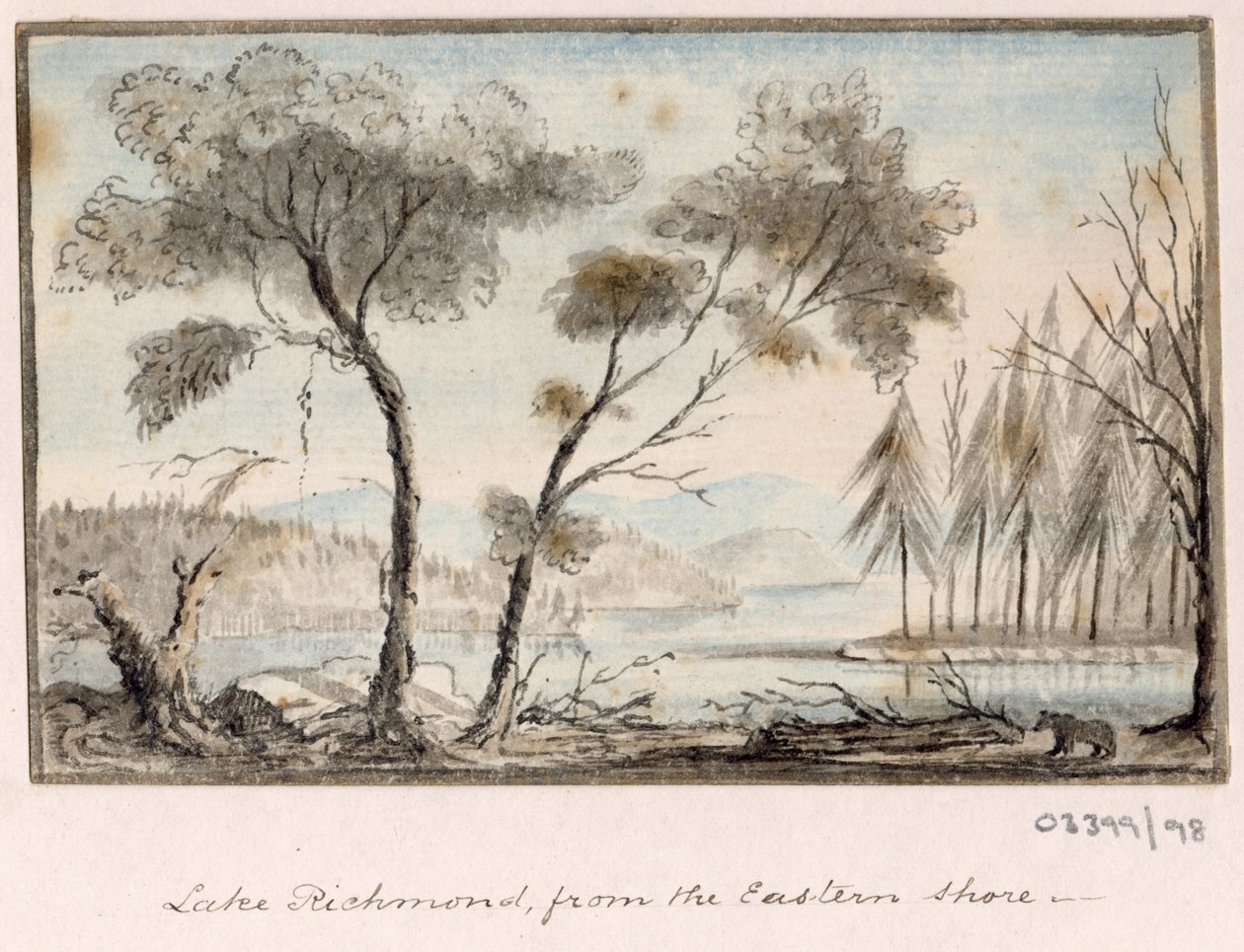 Cykl szkiców, widoków w Wielkiej Brytanii, na kontynencie iw Ameryce 1772-1778 (akwarela) autorstwa British School