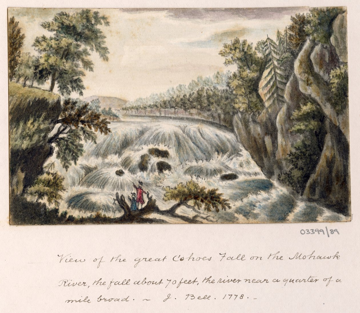 Cykl szkiców, widoków w Wielkiej Brytanii, na kontynencie iw Ameryce 1772-1778 (akwarela) autorstwa British School