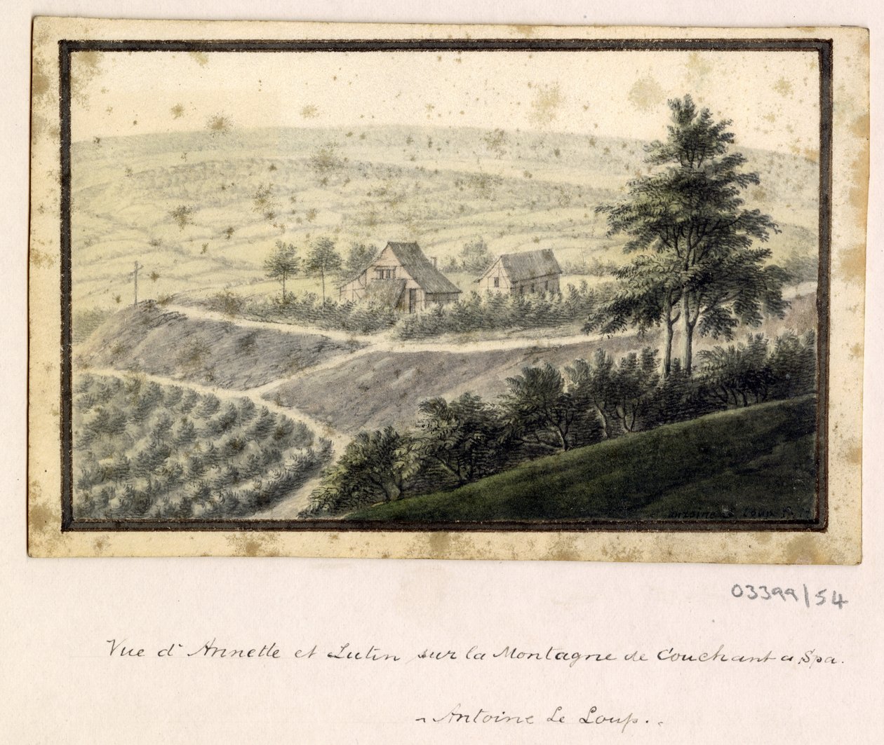 Cykl szkiców, widoków w Wielkiej Brytanii, na kontynencie iw Ameryce 1772-1778 (akwarela) autorstwa British School