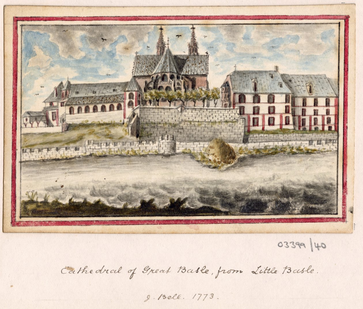 Cykl szkiców, widoków w Wielkiej Brytanii, na kontynencie iw Ameryce 1772-1778 (akwarela) autorstwa British School