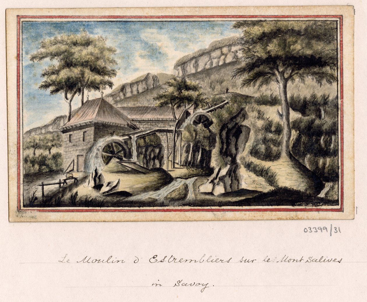 Cykl szkiców, widoków w Wielkiej Brytanii, na kontynencie iw Ameryce 1772-1778 (akwarela) autorstwa British School