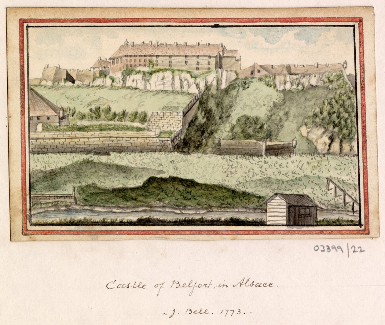 Cykl szkiców, widoków w Wielkiej Brytanii, na kontynencie iw Ameryce 1772-1778 (akwarela) autorstwa British School