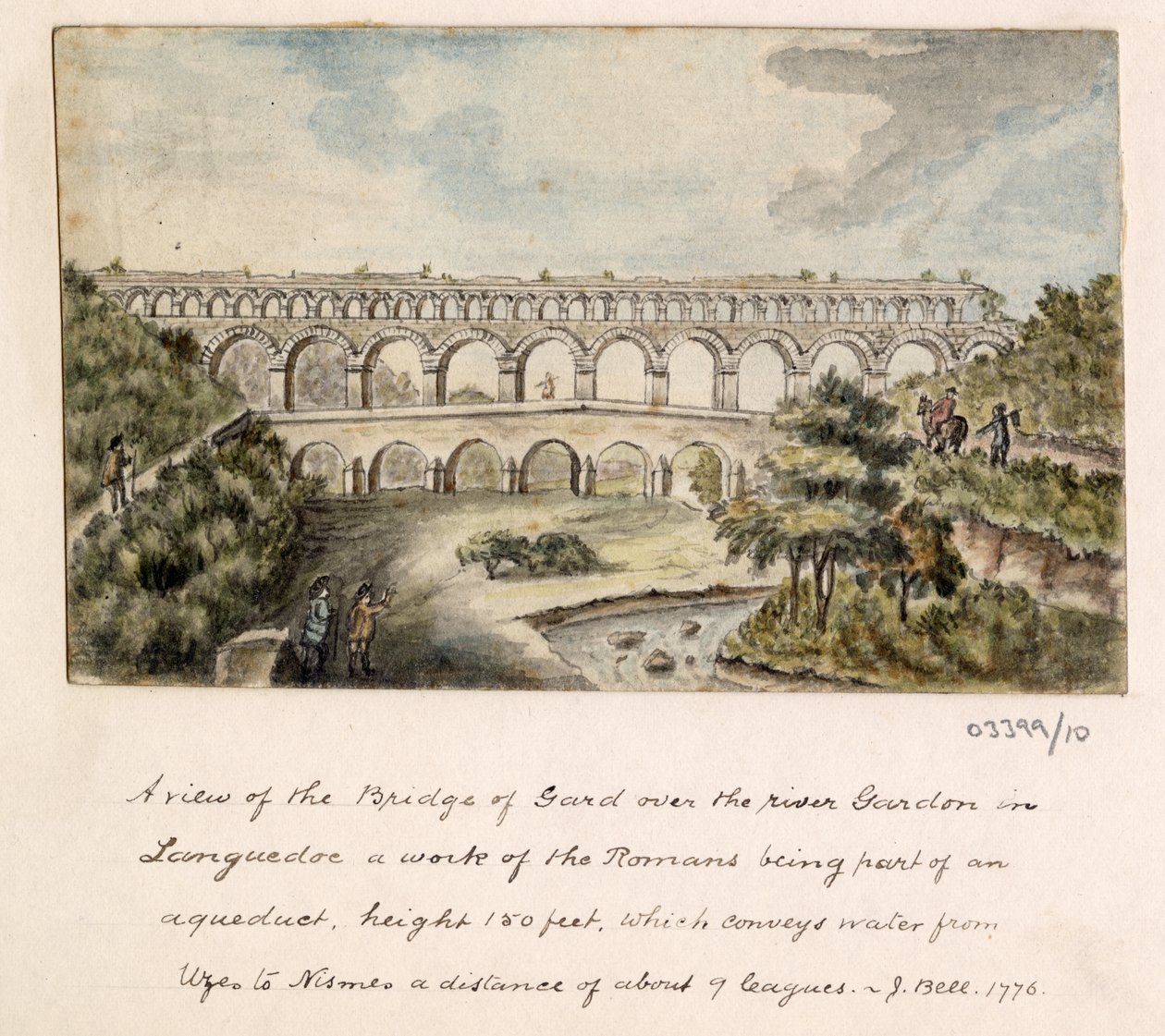 Cykl szkiców, widoków w Wielkiej Brytanii, na kontynencie iw Ameryce 1772-1778 (akwarela) autorstwa British School