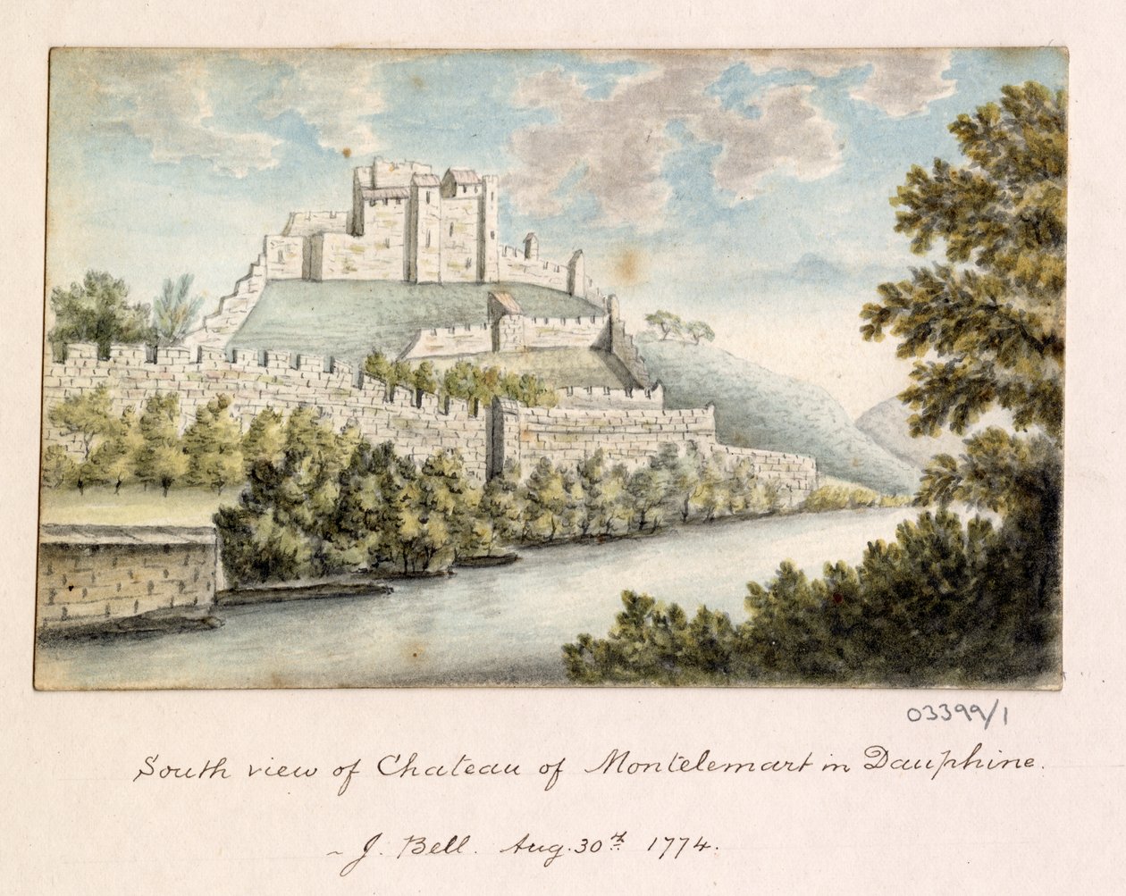 Cykl szkiców, widoków w Wielkiej Brytanii, na kontynencie iw Ameryce 1772-1778 (akwarela) autorstwa British School