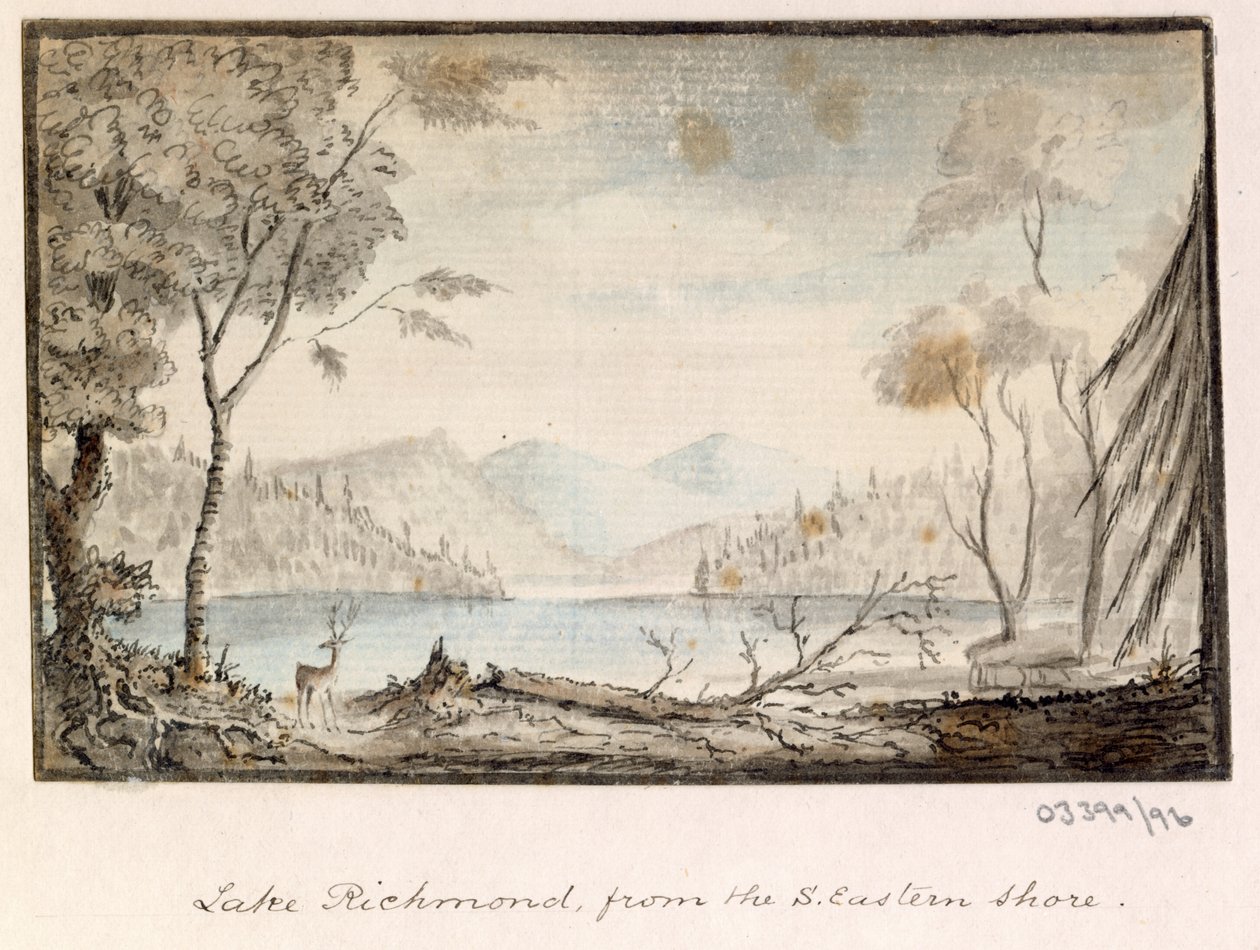 Cykl szkiców, widoków w Wielkiej Brytanii, na kontynencie iw Ameryce 1772-1778 (akwarela) autorstwa British School