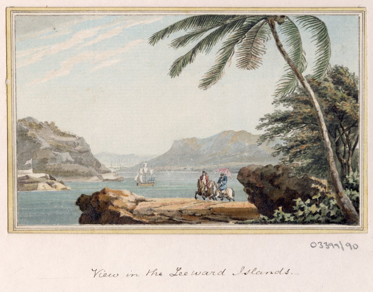 Cykl szkiców, widoków w Wielkiej Brytanii, na kontynencie iw Ameryce 1772-1778 (akwarela) autorstwa British School