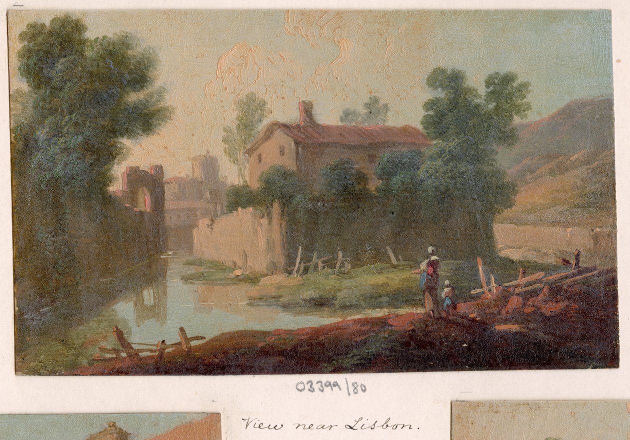 Cykl szkiców, widoków w Wielkiej Brytanii, na kontynencie iw Ameryce 1772-1778 (malarstwo olejne) autorstwa British School