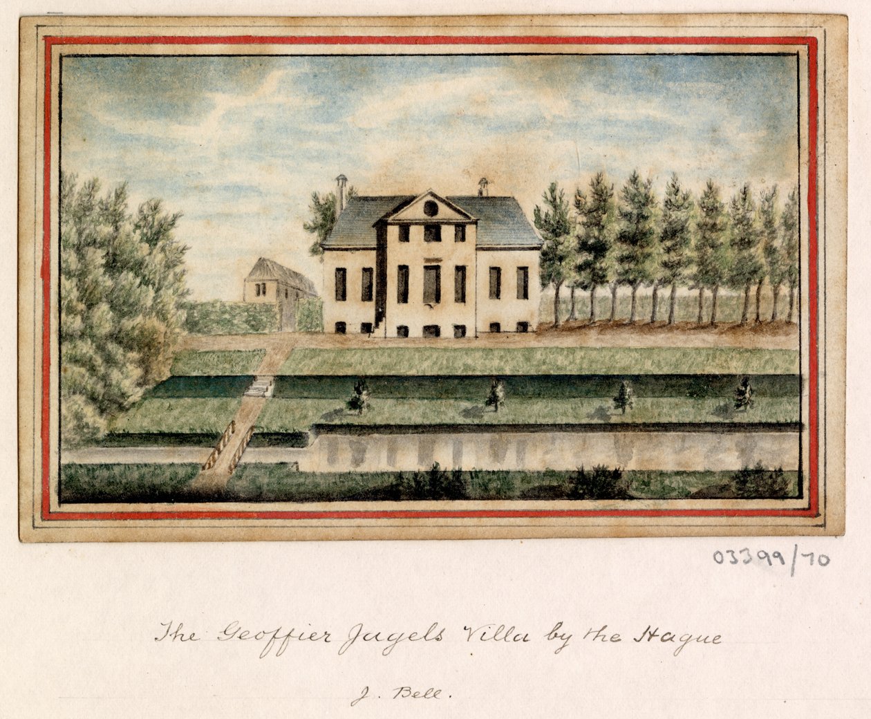 Cykl szkiców, widoków w Wielkiej Brytanii, na kontynencie iw Ameryce 1772-1778 (akwarela) autorstwa British School