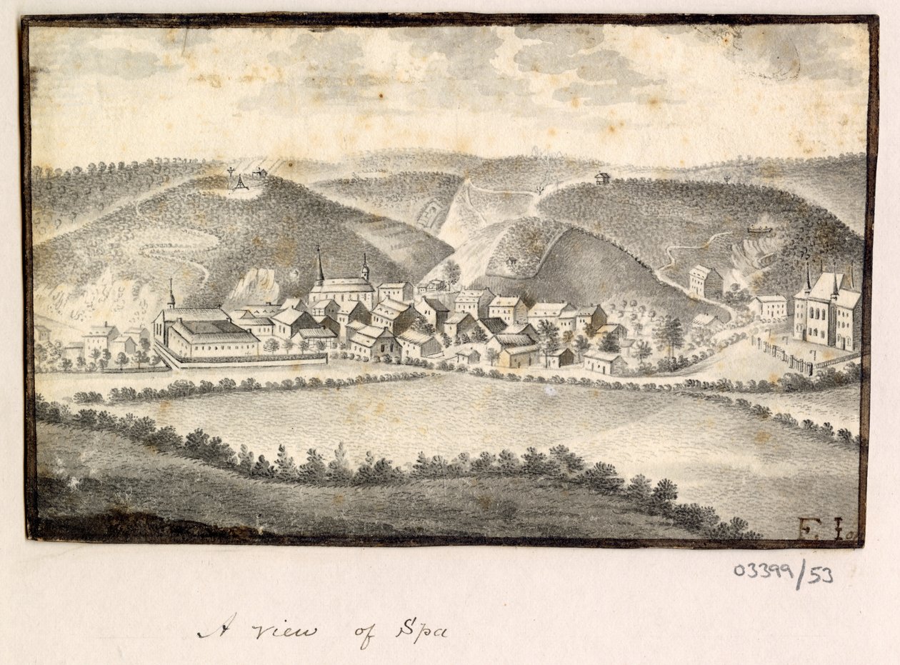 Uma série de esboços, vistas na Grã-Bretanha, no continente e na América 1772-1778 (aquarela) polonês autorstwa British School