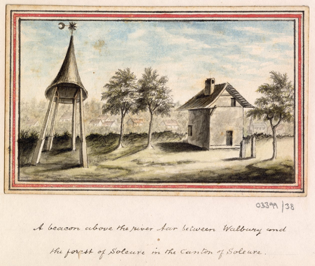 Cykl szkiców, widoków w Wielkiej Brytanii, na kontynencie iw Ameryce 1772-1778 (akwarela) autorstwa British School