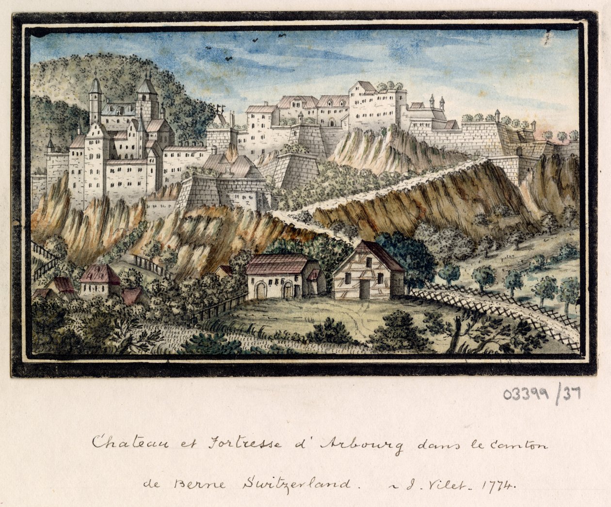 Cykl szkiców, widoków w Wielkiej Brytanii, na kontynencie iw Ameryce 1772-1778 (akwarela) autorstwa British School