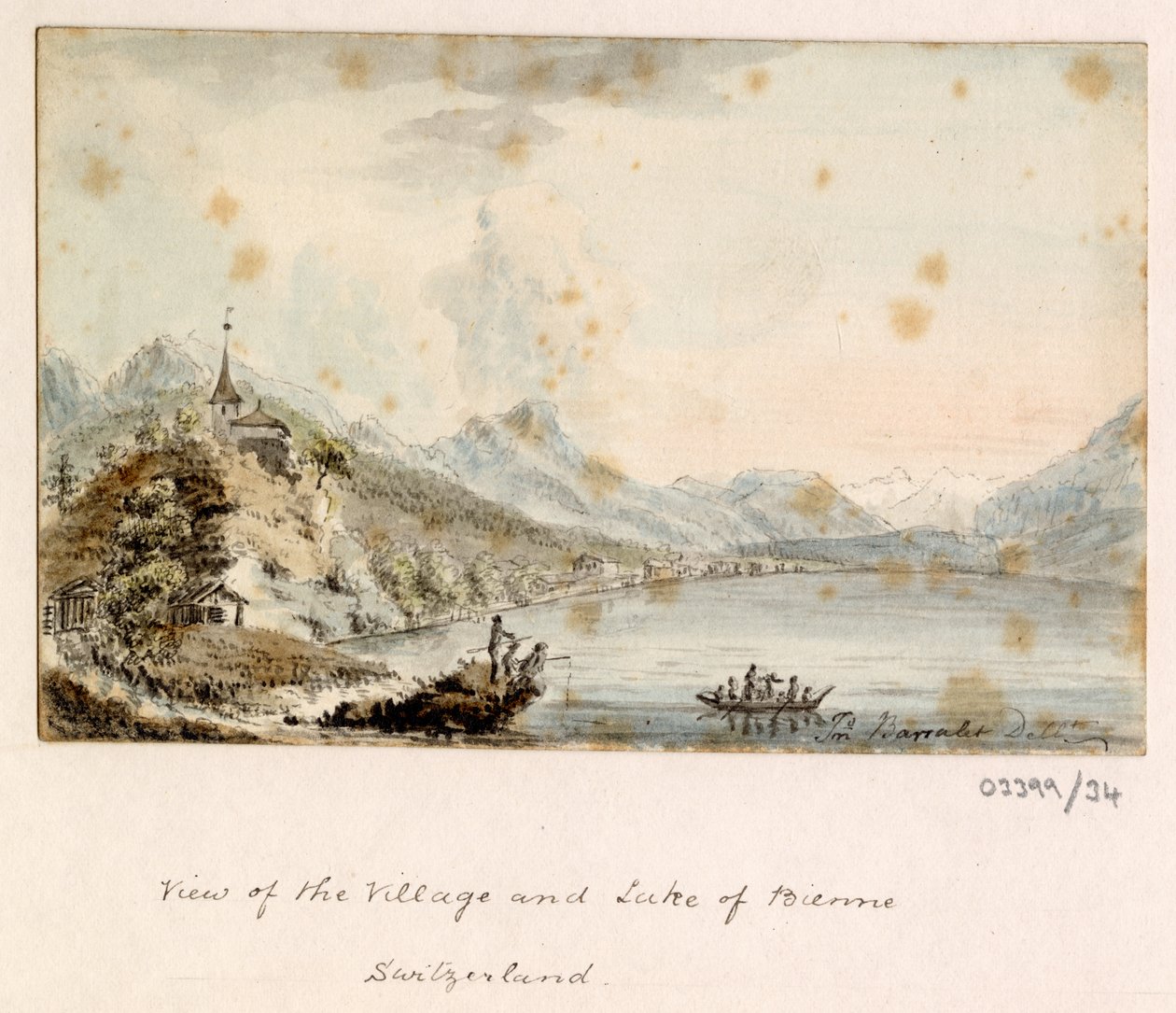 Cykl szkiców, widoków w Wielkiej Brytanii, na kontynencie iw Ameryce 1772-1778 (akwarela) autorstwa British School