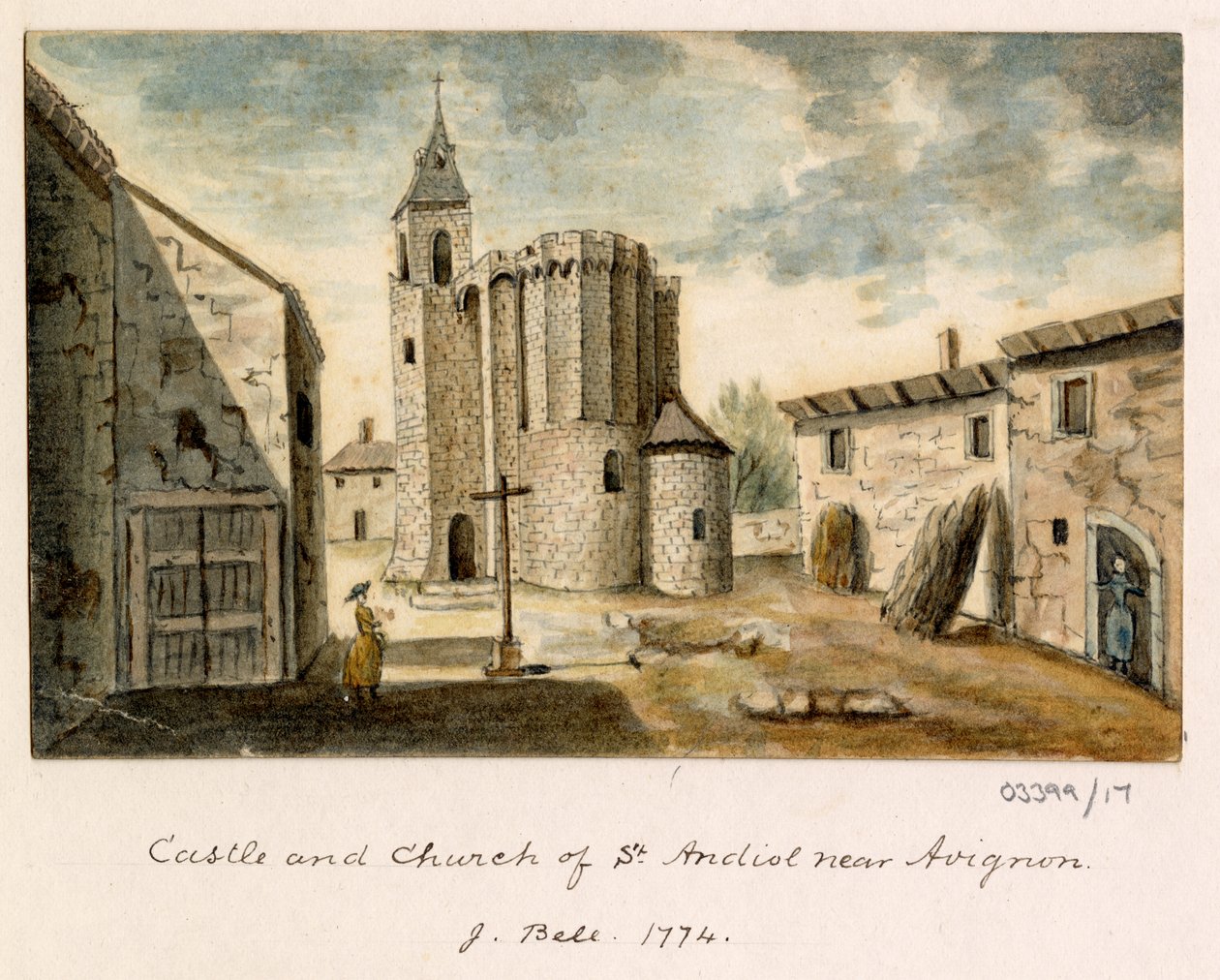 Cykl szkiców, widoków w Wielkiej Brytanii, na kontynencie iw Ameryce 1772-1778 (akwarela) autorstwa British School