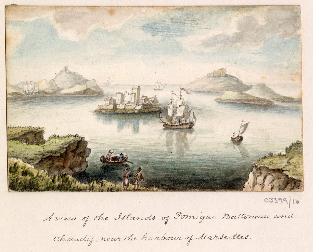 Cykl szkiców, widoków w Wielkiej Brytanii, na kontynencie iw Ameryce 1772-1778 (akwarela) autorstwa British School