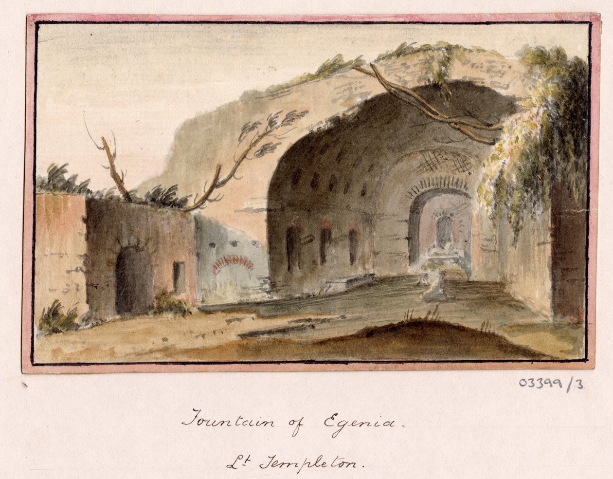 Cykl szkiców, widoków w Wielkiej Brytanii, na kontynencie iw Ameryce 1772-1778 (akwarela) autorstwa British School