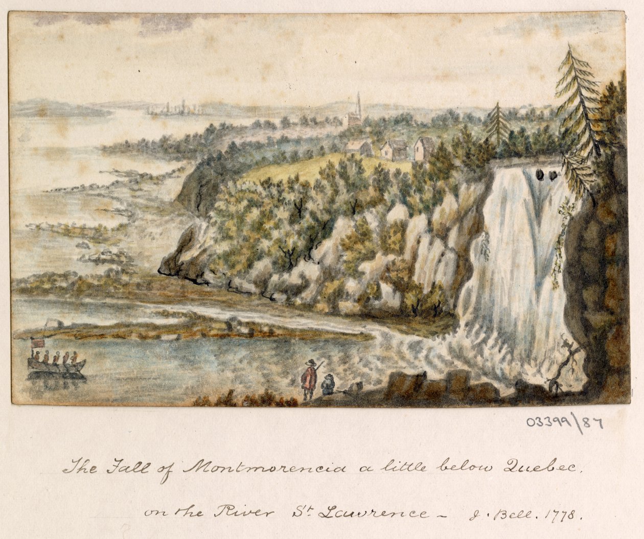 Cykl szkiców, widoków w Wielkiej Brytanii, na kontynencie iw Ameryce 1772-1778 (akwarela) autorstwa British School
