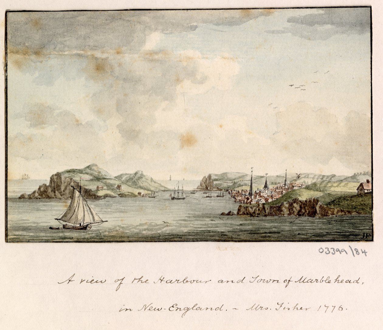 Cykl szkiców, widoków w Wielkiej Brytanii, na kontynencie iw Ameryce 1772-1778 (akwarela) autorstwa British School