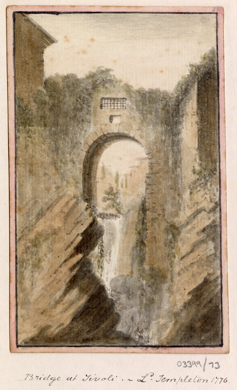 Cykl szkiców, widoków w Wielkiej Brytanii, na kontynencie iw Ameryce 1772-1778 (akwarela) autorstwa British School