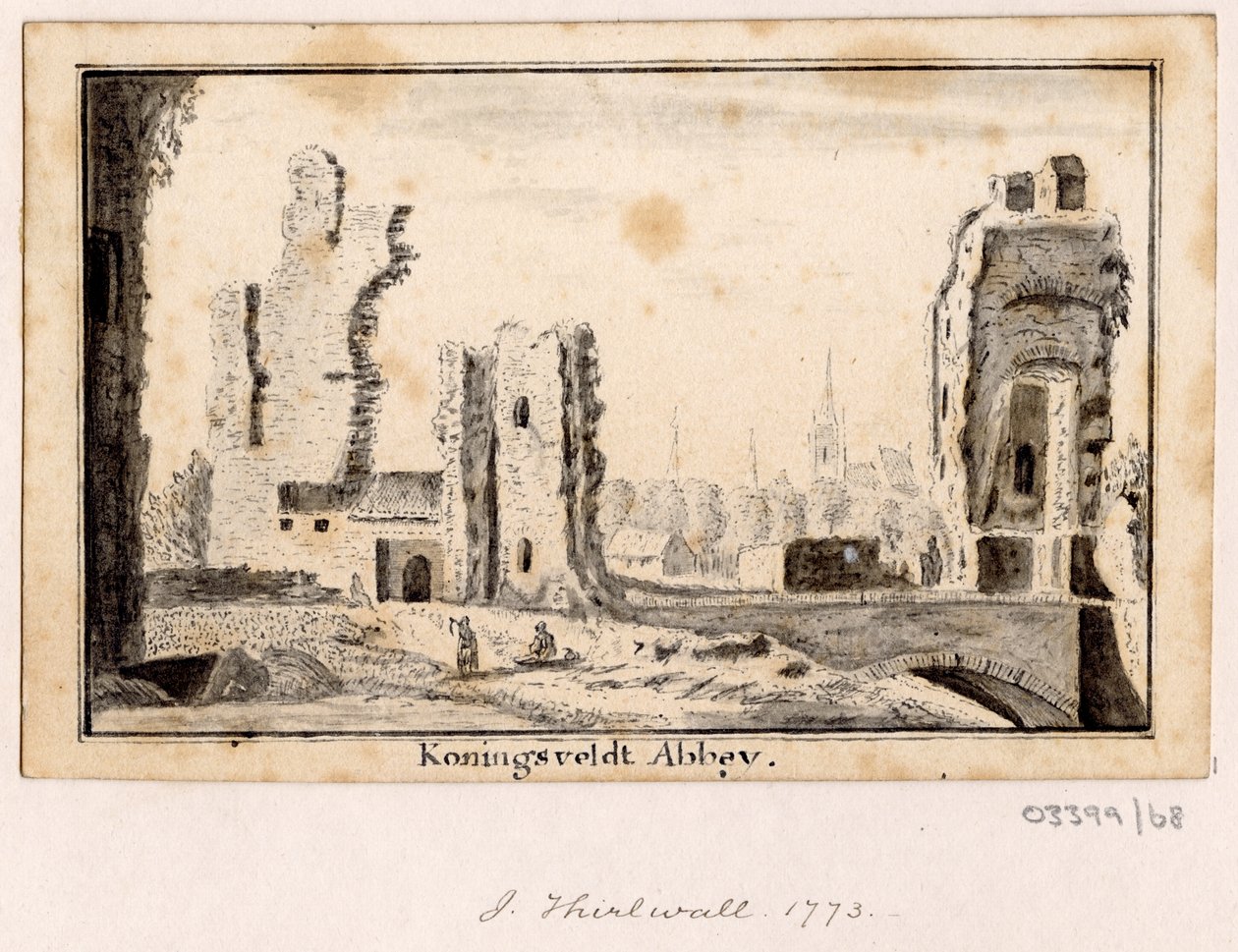 Seria szkiców, widoków w Wielkiej Brytanii, na kontynencie iw Ameryce 1772-1778 (rysunek) autorstwa British School