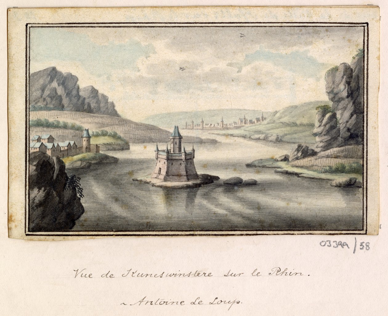 Cykl szkiców, widoków w Wielkiej Brytanii, na kontynencie iw Ameryce 1772-1778 (akwarela) autorstwa British School