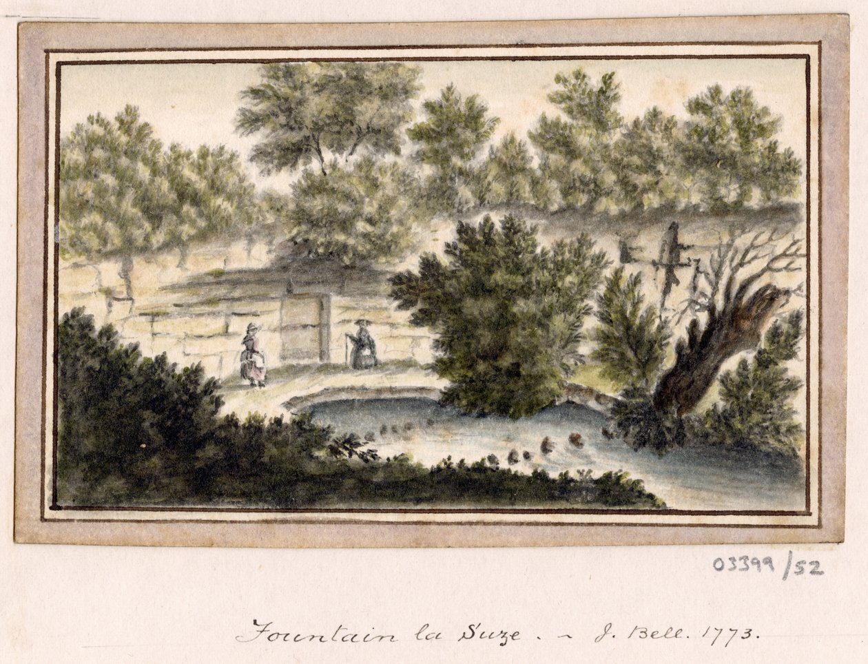 Cykl szkiców, widoków w Wielkiej Brytanii, na kontynencie iw Ameryce 1772-1778 (akwarela) autorstwa British School