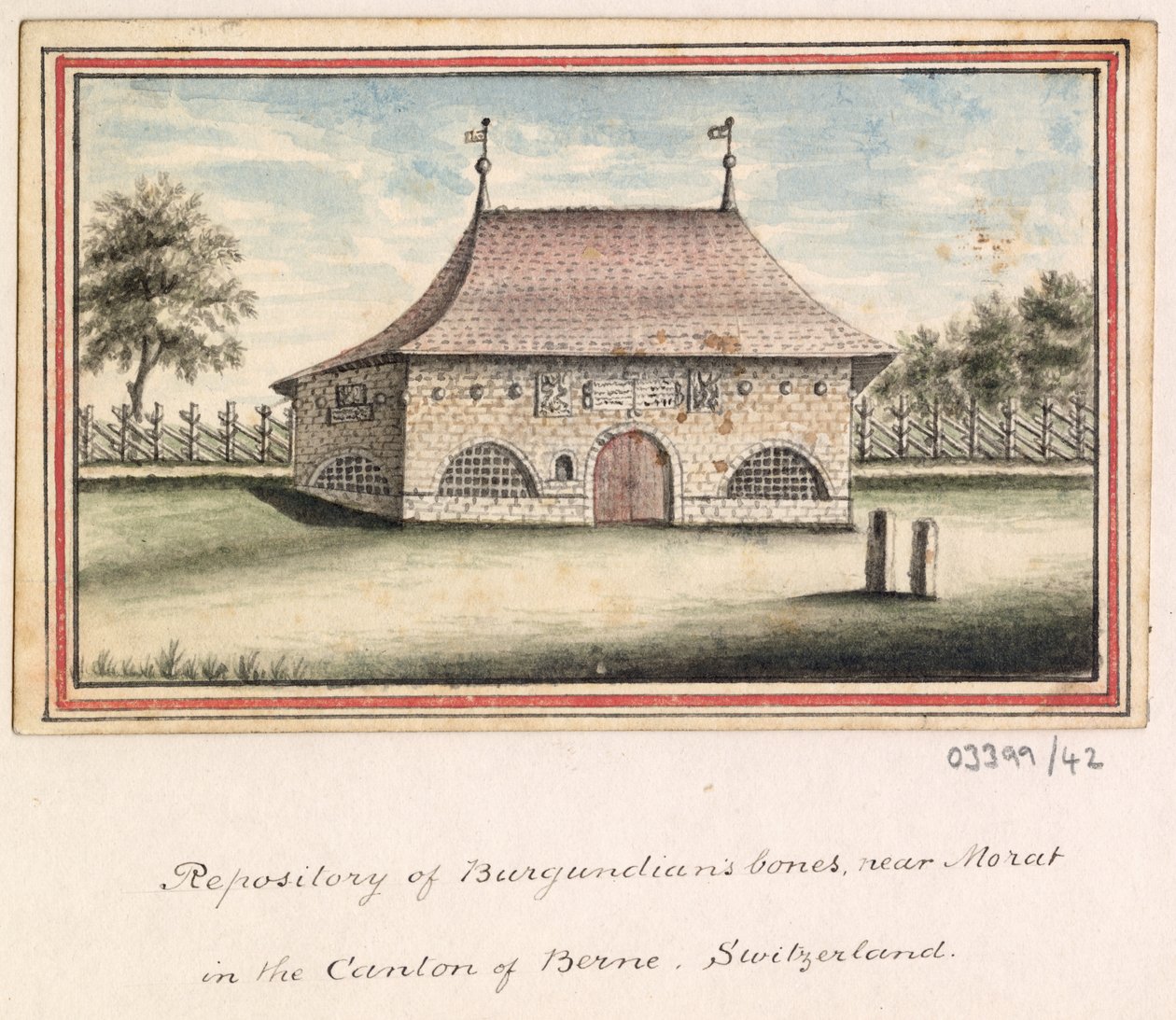 Cykl szkiców, widoków w Wielkiej Brytanii, na kontynencie iw Ameryce 1772-1778 (akwarela) autorstwa British School