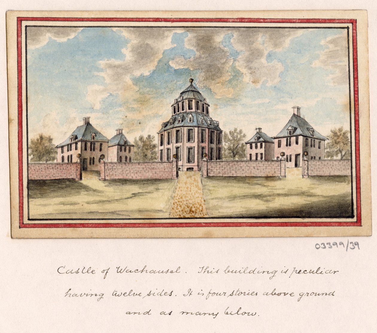 Cykl szkiców, widoków w Wielkiej Brytanii, na kontynencie iw Ameryce 1772-1778 (akwarela) autorstwa British School