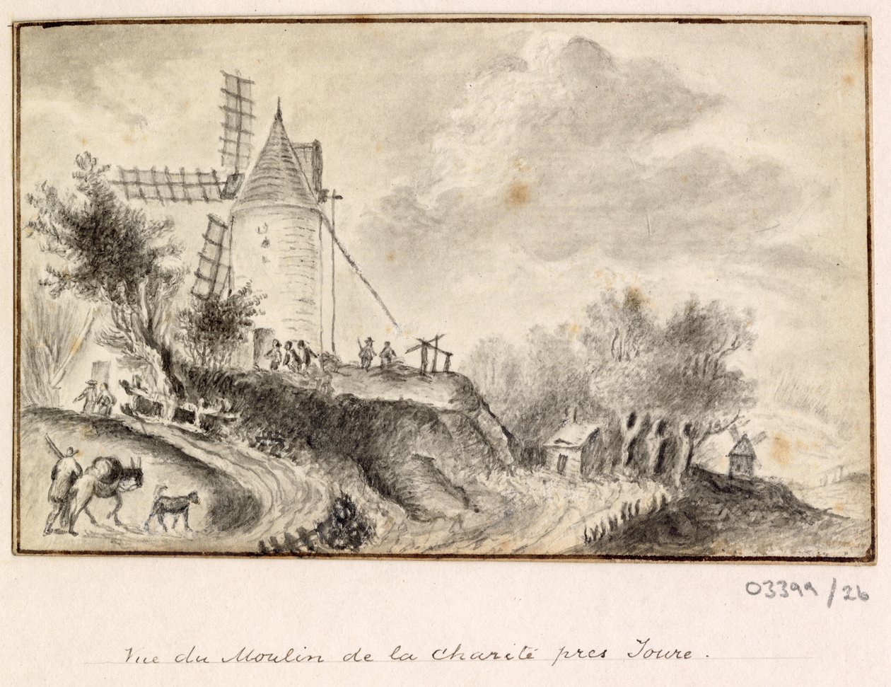 Seria szkiców, widoków w Wielkiej Brytanii, na kontynencie iw Ameryce 1772-1778 (rysunek) autorstwa British School