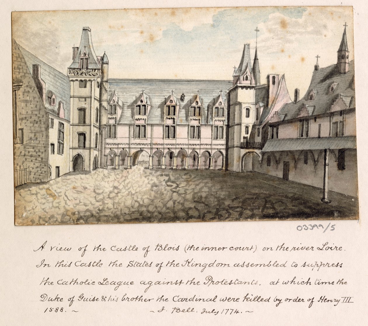 Cykl szkiców, widoków w Wielkiej Brytanii, na kontynencie iw Ameryce 1772-1778 (akwarela) autorstwa British School