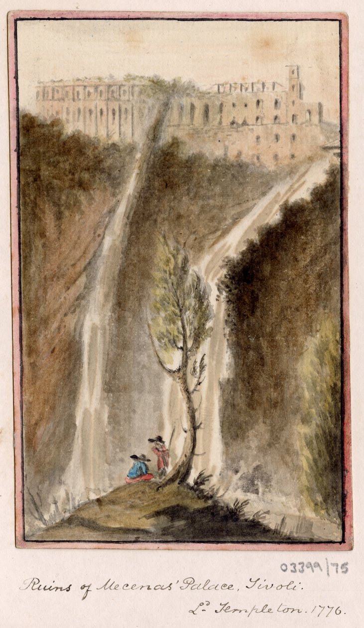 Cykl szkiców, widoków w Wielkiej Brytanii, na kontynencie iw Ameryce 1772-1778 (akwarela) autorstwa British School