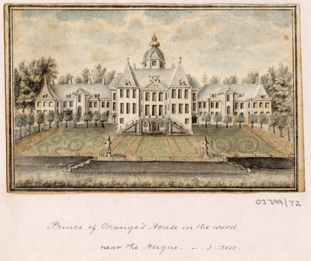 Cykl szkiców, widoków w Wielkiej Brytanii, na kontynencie iw Ameryce 1772-1778 (akwarela) autorstwa British School