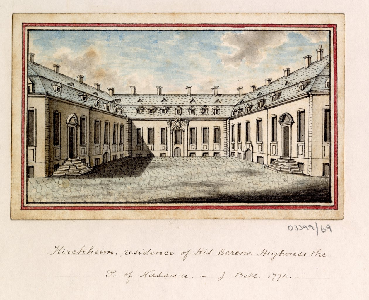 Cykl szkiców, widoków w Wielkiej Brytanii, na kontynencie iw Ameryce 1772-1778 (akwarela) autorstwa British School