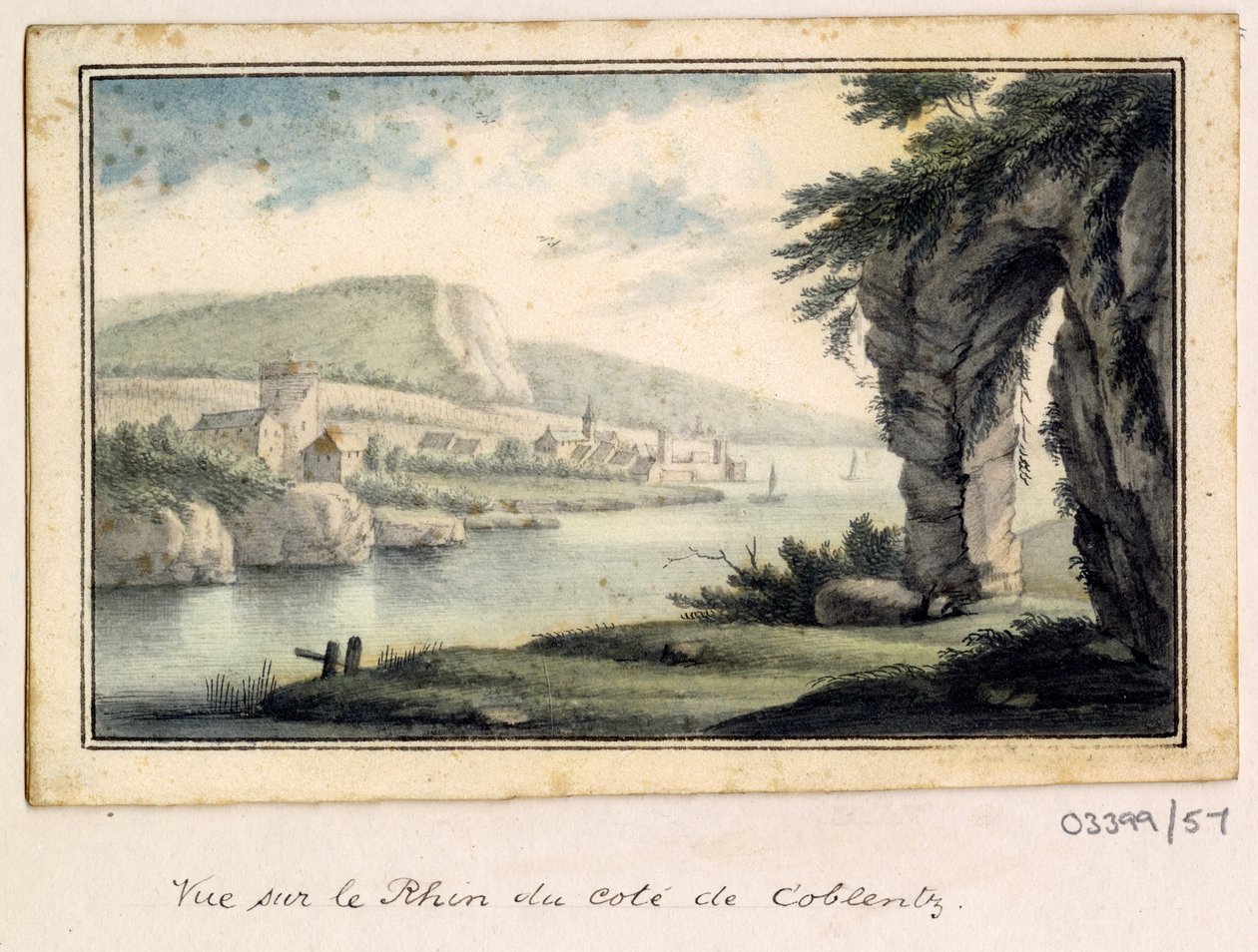 Cykl szkiców, widoków w Wielkiej Brytanii, na kontynencie iw Ameryce 1772-1778 (akwarela) autorstwa British School