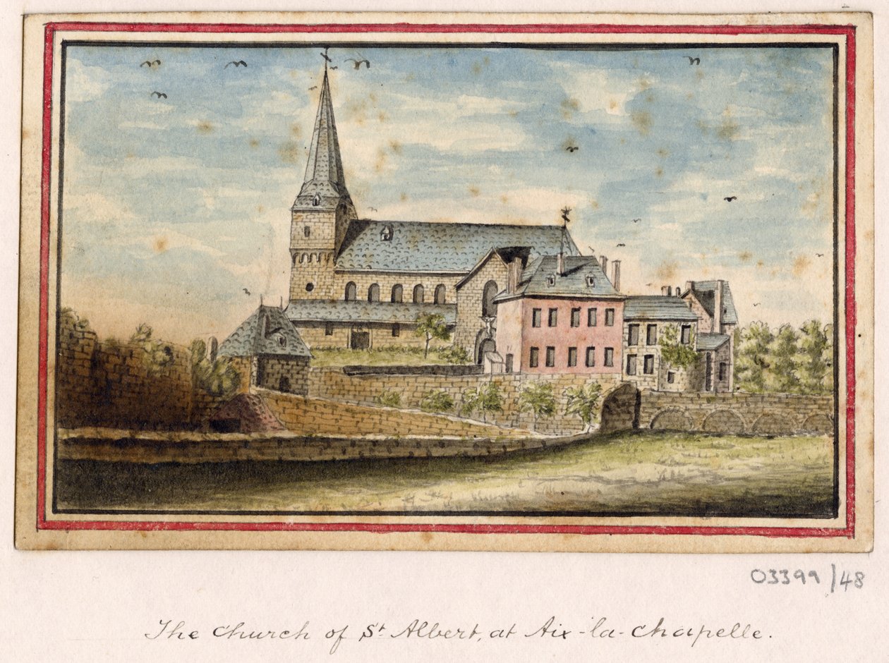 Cykl szkiców, widoków w Wielkiej Brytanii, na kontynencie iw Ameryce 1772-1778 (akwarela) autorstwa British School