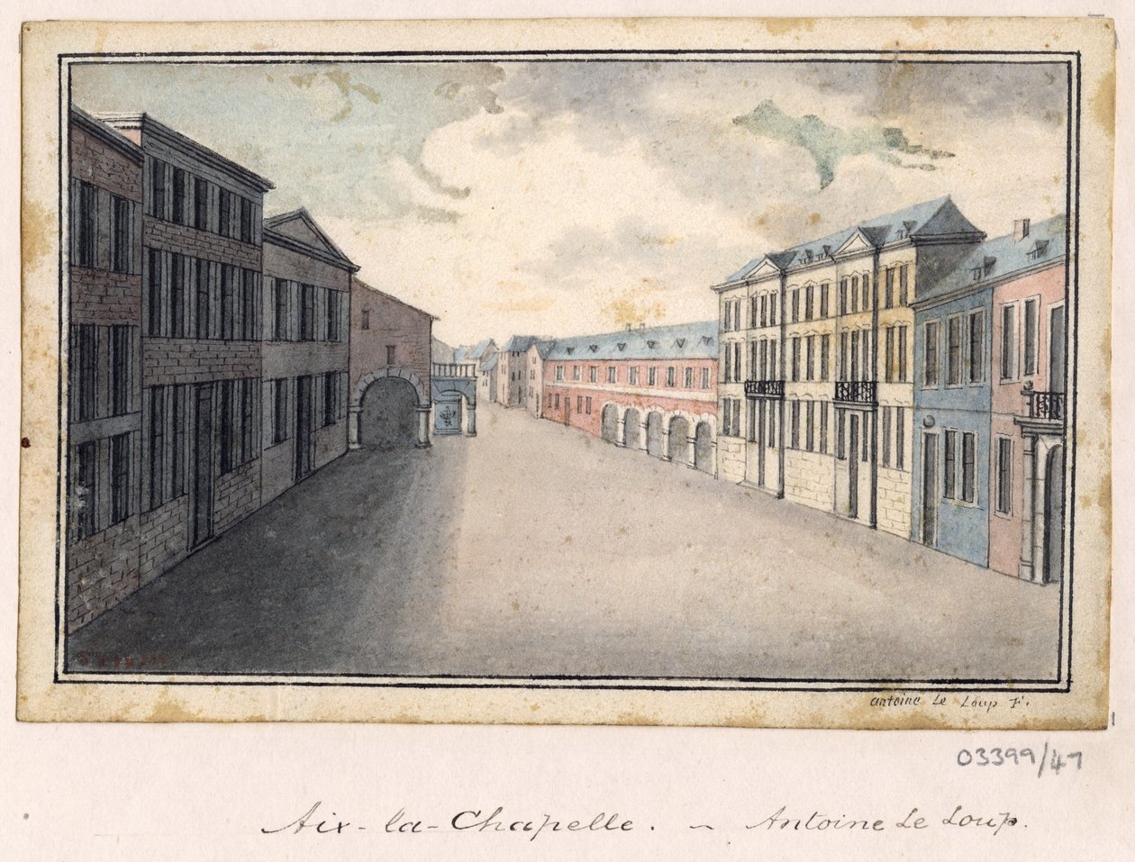 Cykl szkiców, widoków w Wielkiej Brytanii, na kontynencie iw Ameryce 1772-1778 (akwarela) autorstwa British School