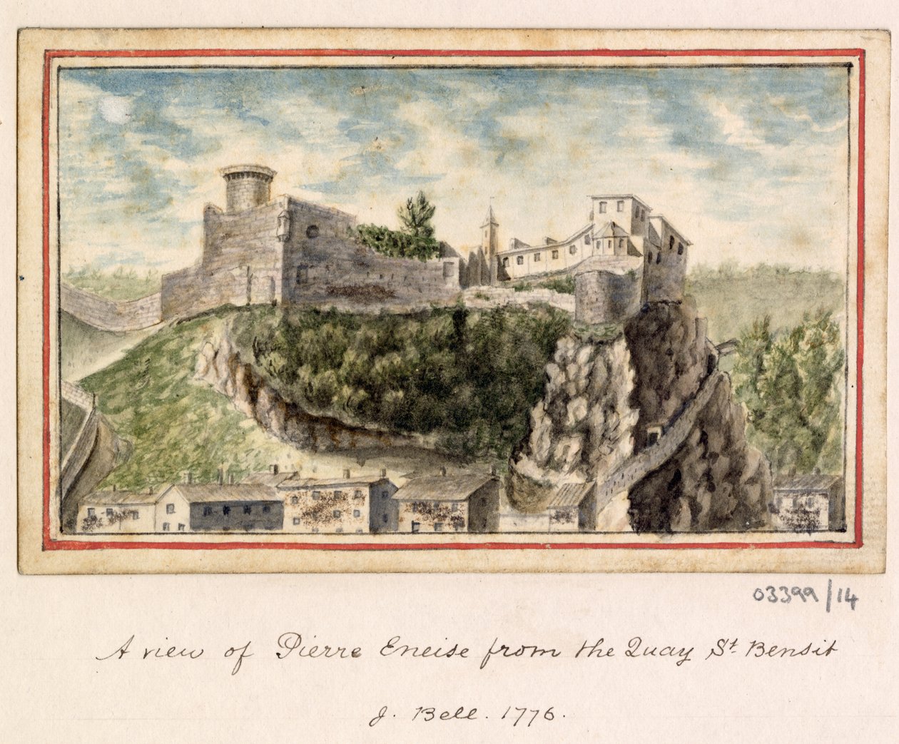 Cykl szkiców, widoków w Wielkiej Brytanii, na kontynencie iw Ameryce 1772-1778 (akwarela) autorstwa British School