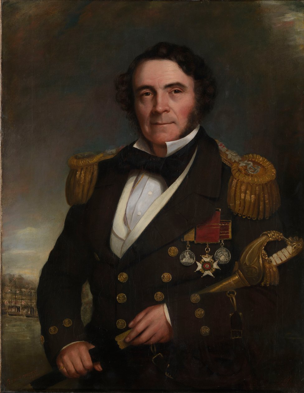 Kapitan Sir William Hutcheon Hall (1797-1878) autorstwa British School