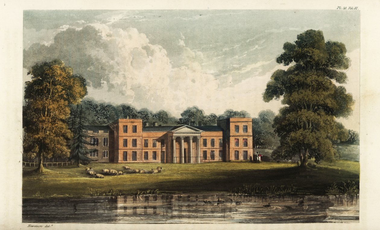 Clumber Park, Nottinghamshire, siedziba księcia Newcastle autorstwa British School