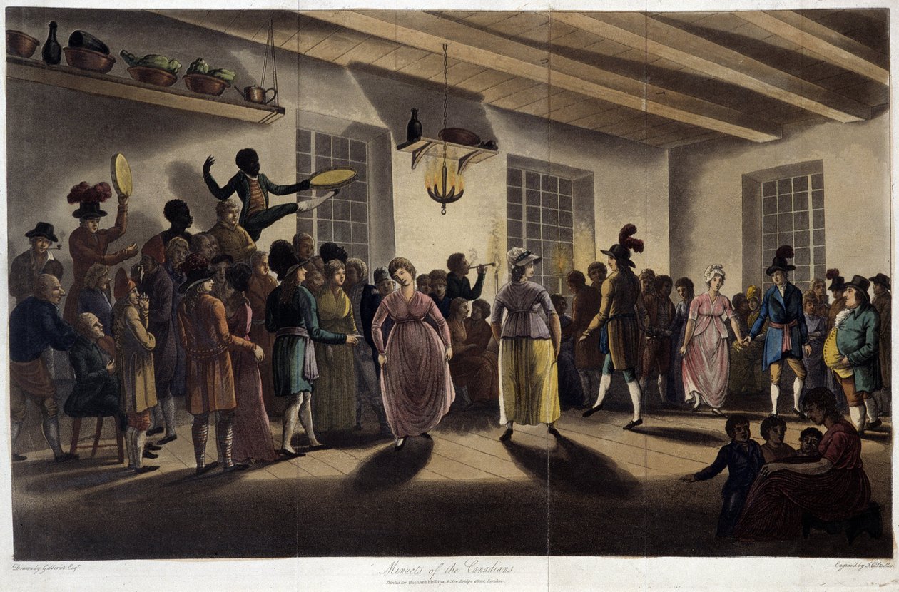 Danse, le menuet; w „Podróże po Kanadzie”, George Heriot, wyd. Londyn autorstwa British School