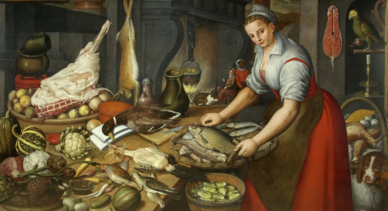 Pełna Spiżarnia, ok.1700 autorstwa British School