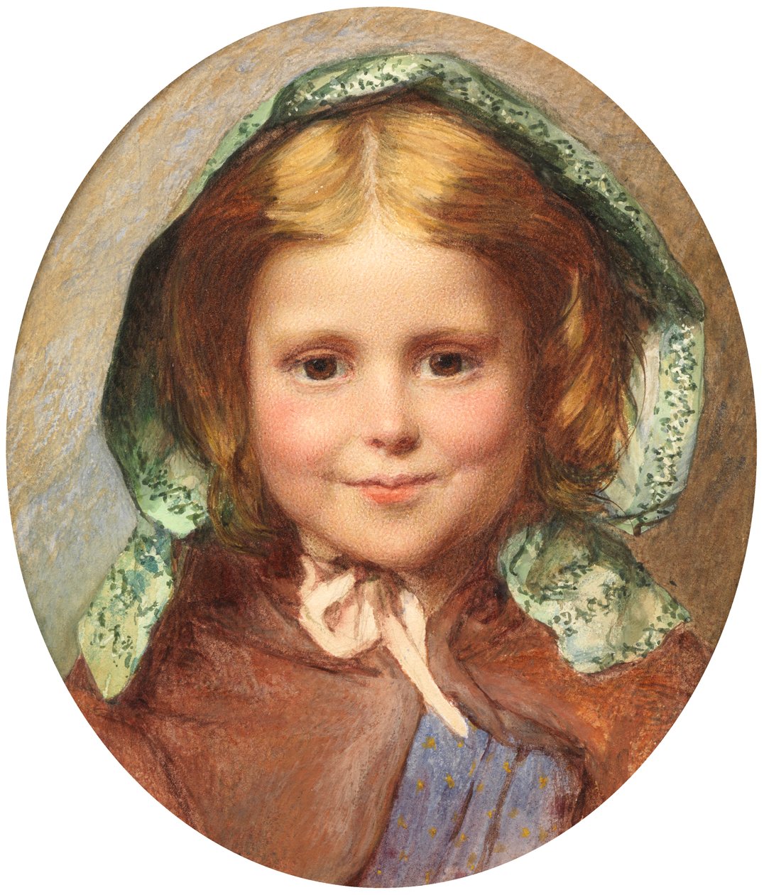 Dziewczyna w czepku (akwarela) autorstwa British School