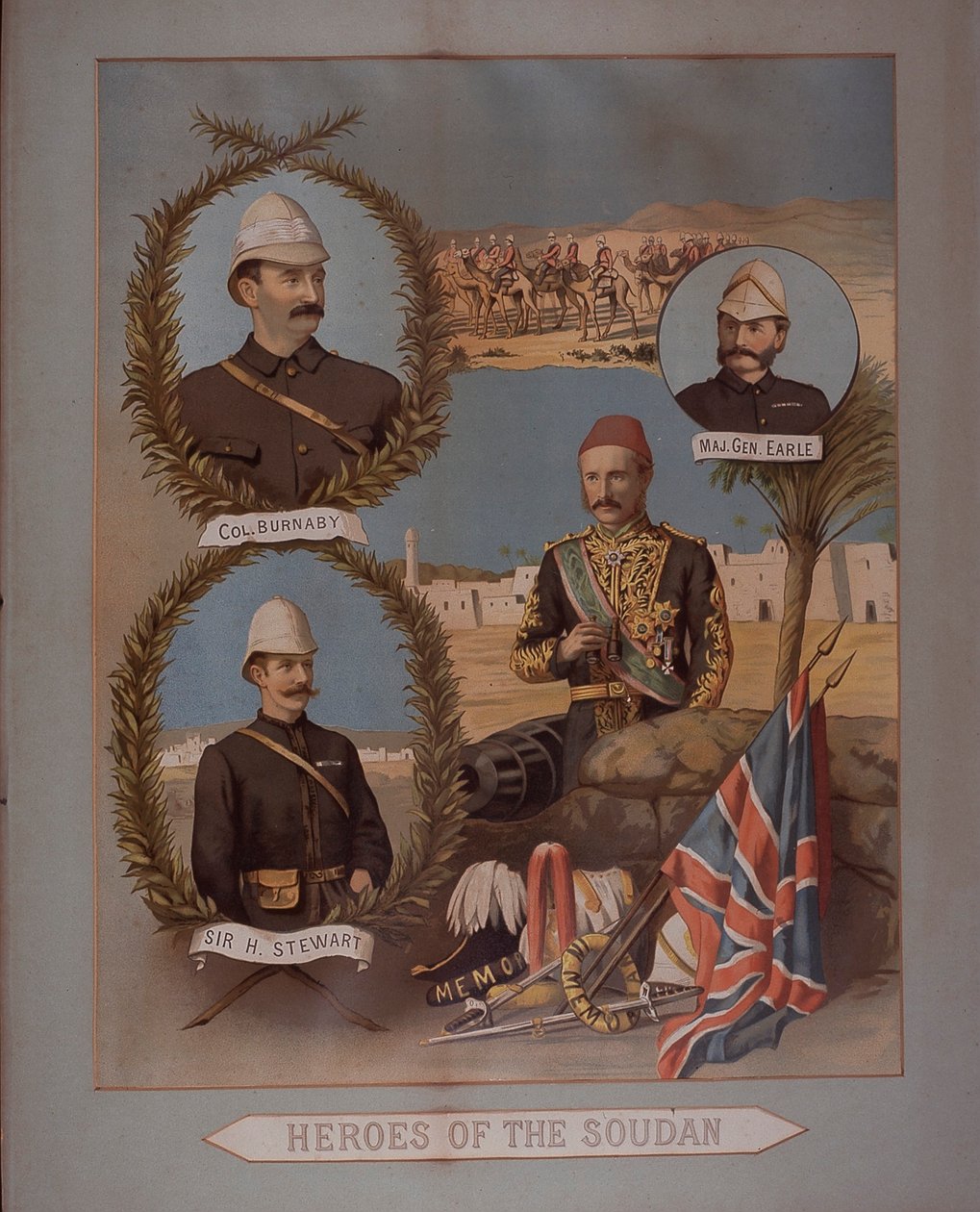 Bohaterowie Sudanu 1885 (chromolitho) autorstwa British School