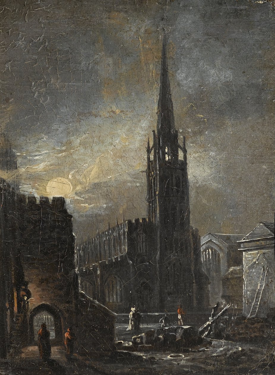 Trójcy Świętej i św. Michała nocą, ok. 1826 (olej na pokładzie) autorstwa British School