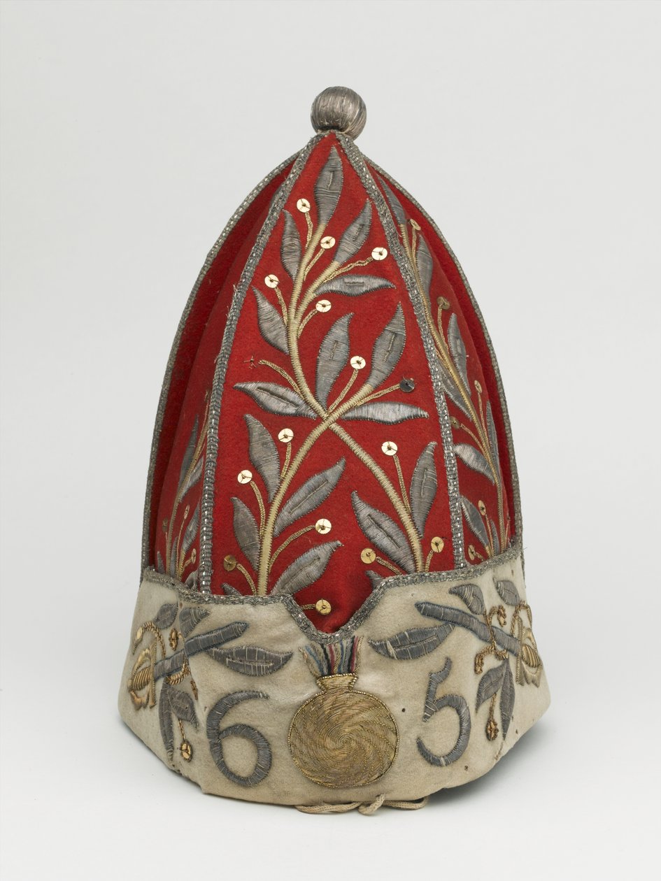 Czapka grenadierska oficera 65 Pułku Piechoty, 1758 ok autorstwa British School