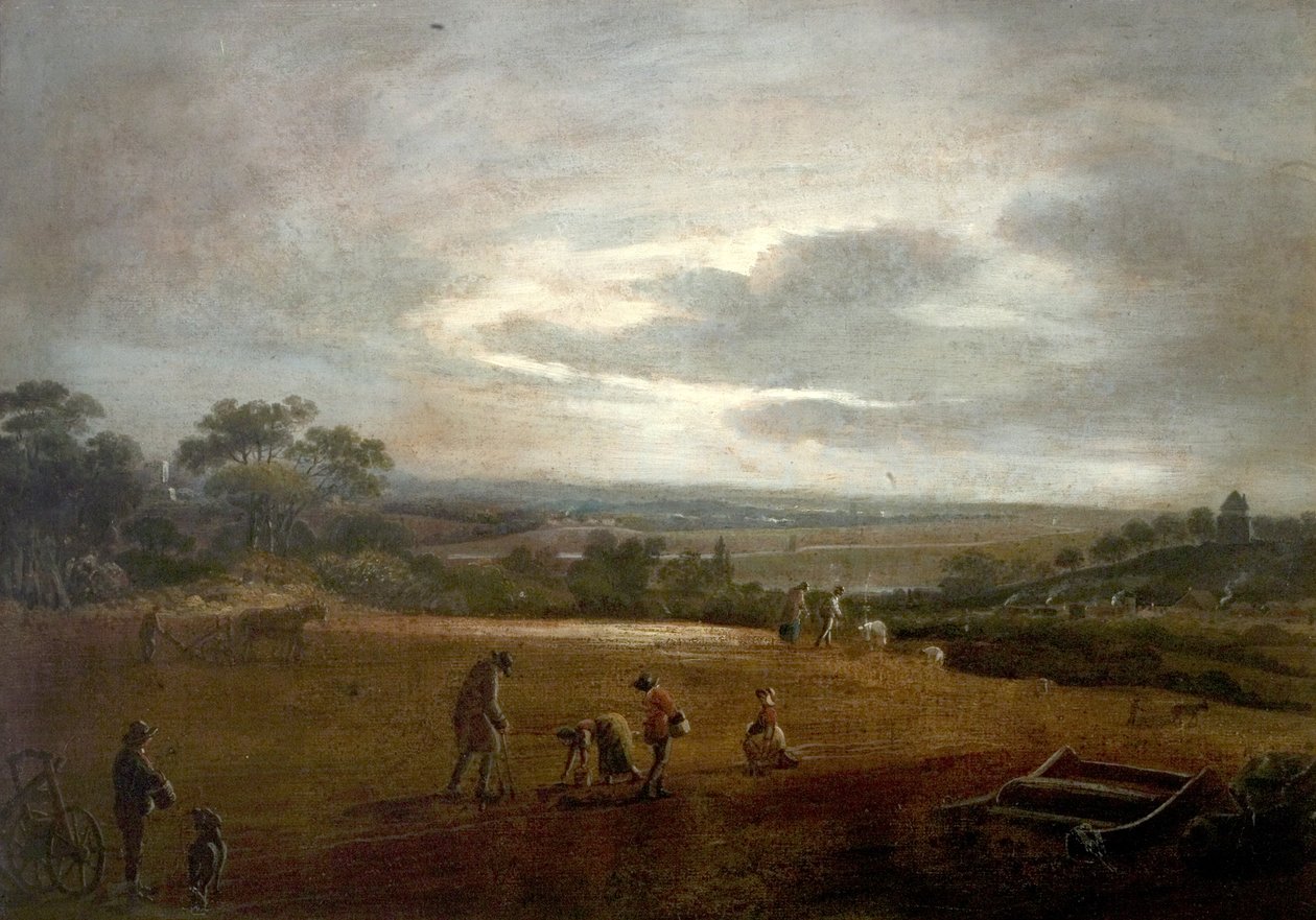 Orka i Fasolka (olej na płótnie) autorstwa British School
