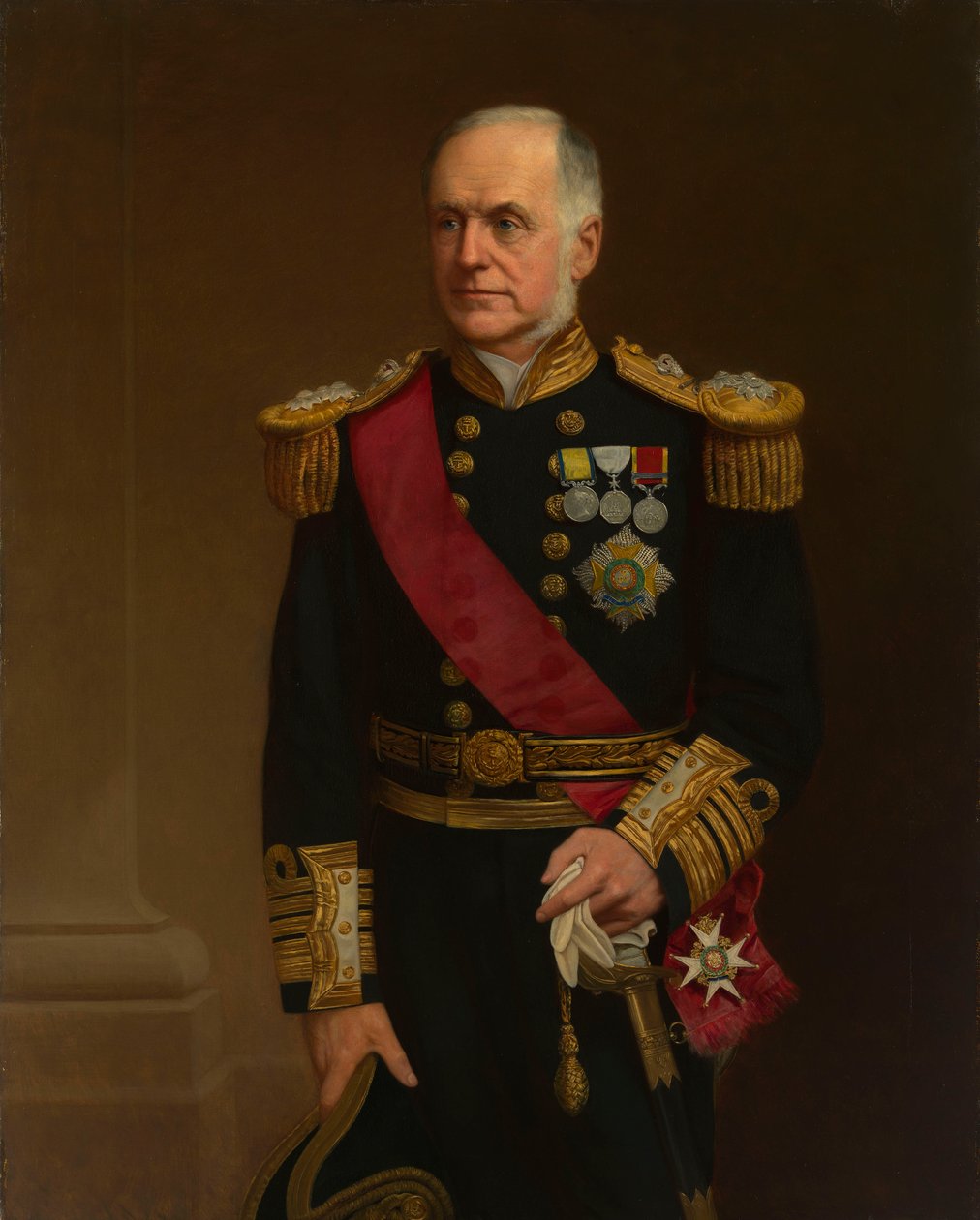 Portret admirała Sir Richarda Veseya Hamiltona (1829-1912) autorstwa British School