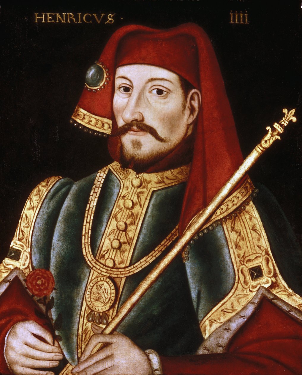 Portret króla Anglii Henryka IV dzierżącego berło królewskie (obraz, koniec XVI- pocz. XVII w.) autorstwa British School