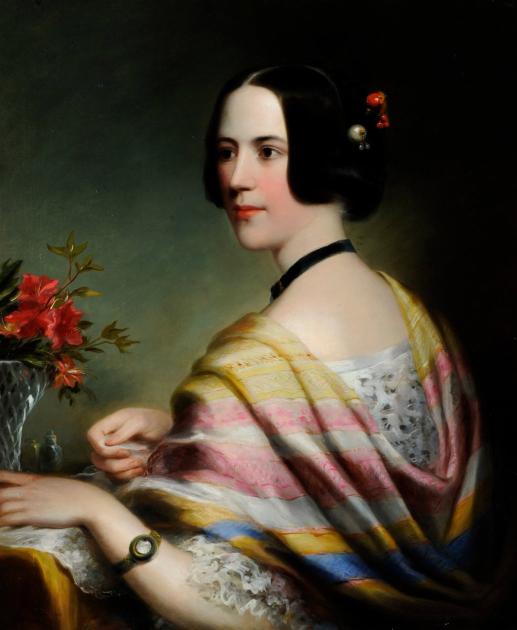 Portret panny Elizy Wilkinson, ok. 1860 (olej na płótnie) autorstwa British School