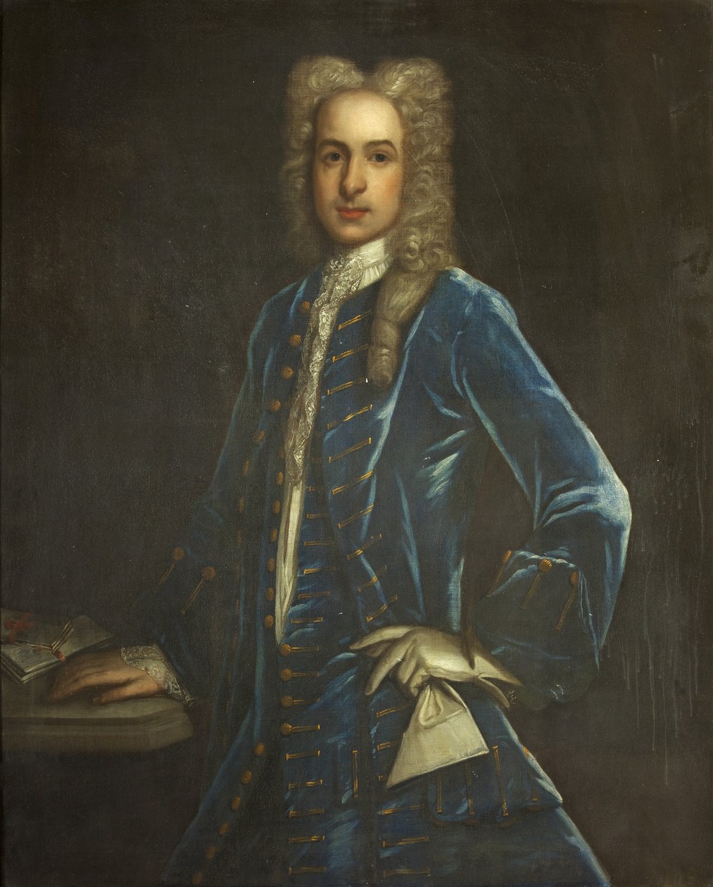 Portret Sir Johna Smytha, III baroneta, ok. 1720 (olej na płótnie) autorstwa British School